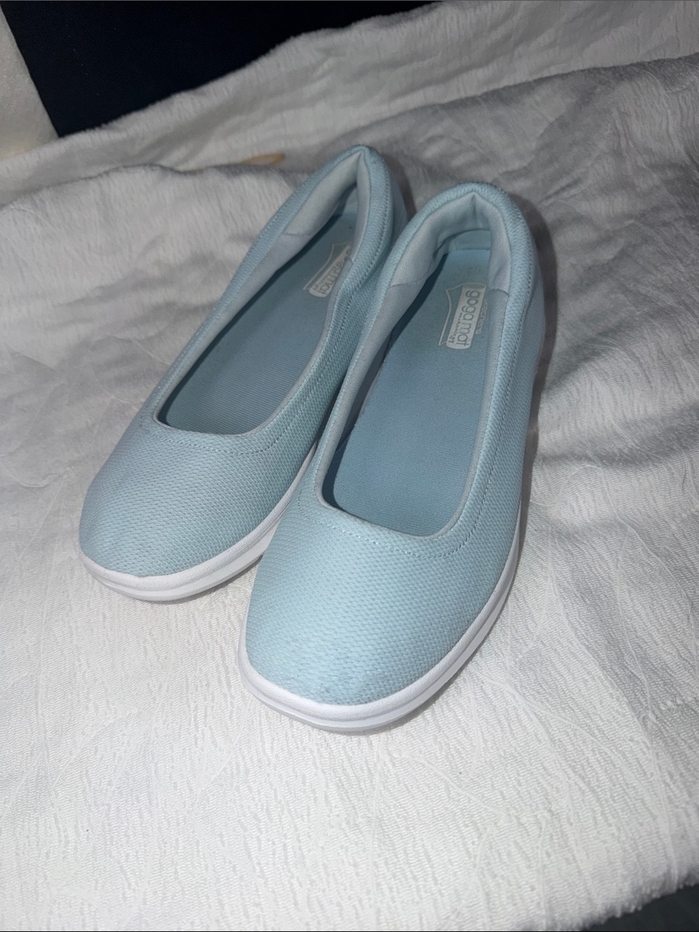 Skechers Light Blue Slip-On Ballet Flats
